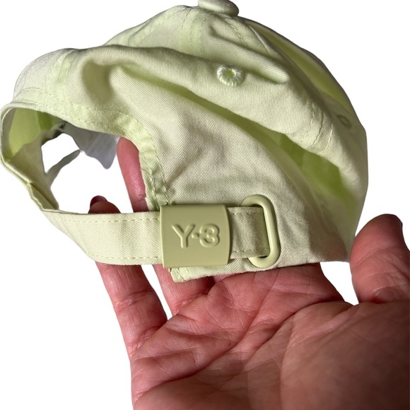 Y-3 Adidas big logo cap in yellow green - Picture 3 of 5